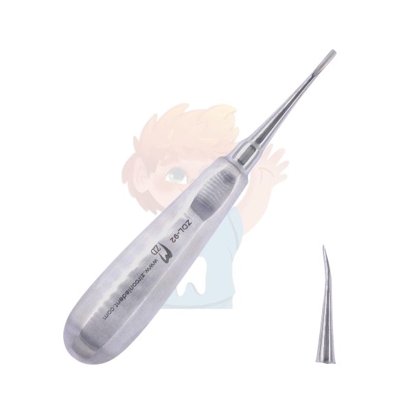 Gyökéremelő 2,5 mm hajlított, ZDL-92